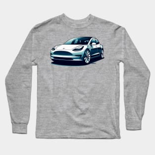 Tesla Model 3 Long Sleeve T-Shirt